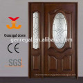 Exterior oval glass Painted Solid wood door